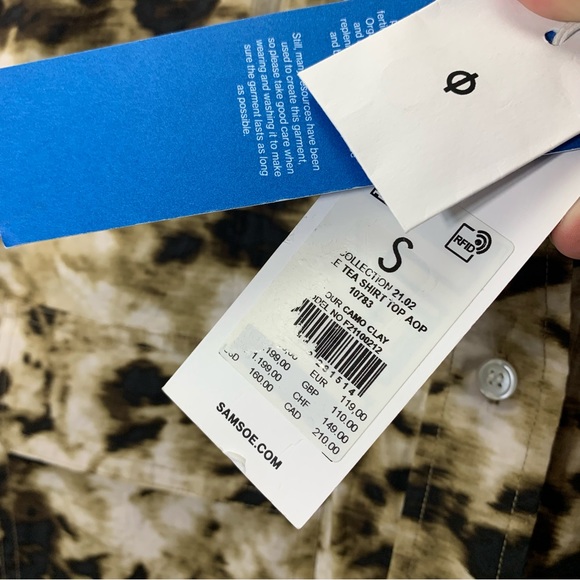 Samsoe Samsoe tie dye sleeveless button down shirt new with tag size Small - Picture 6 of 9